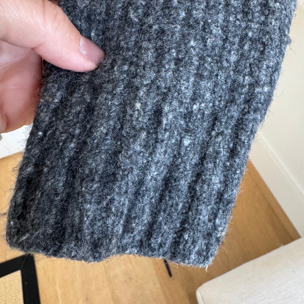 Marine Layer Maurice Merino Wool Blend Shawl Cardigan - Charcoal Gray Unisex- M - Picture 8 of 11
